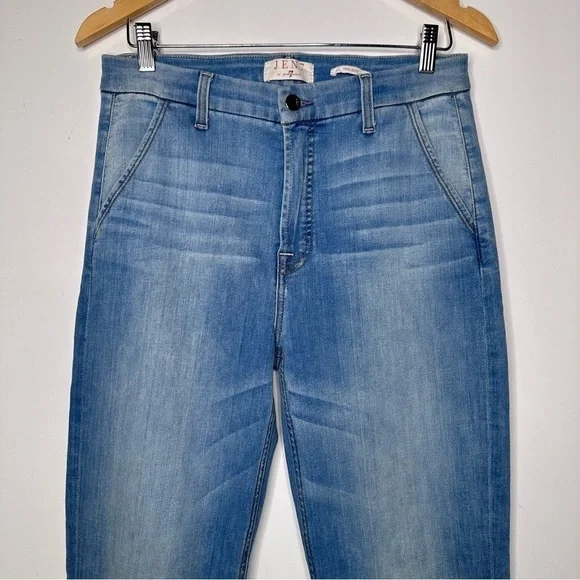 Jen7 by 7 for All Mankind La Quinta Tailorless High-Rise Flared Trouser Jeans - Picture 5 of 13